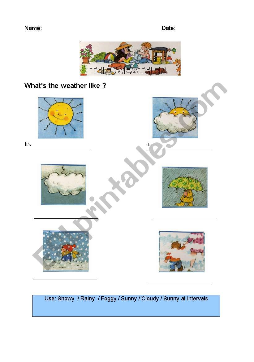 the weather worksheet