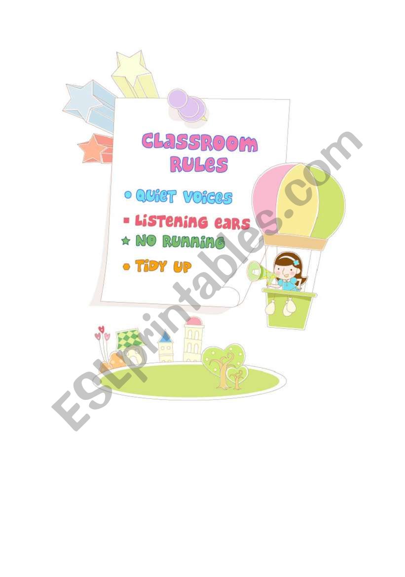 Classroom rules worksheet