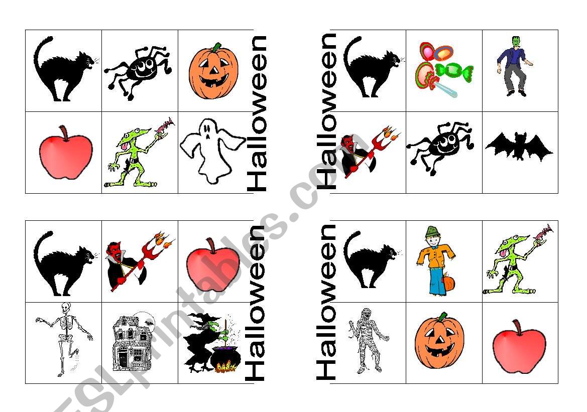 HALLOWEÂ´EN BINGO worksheet