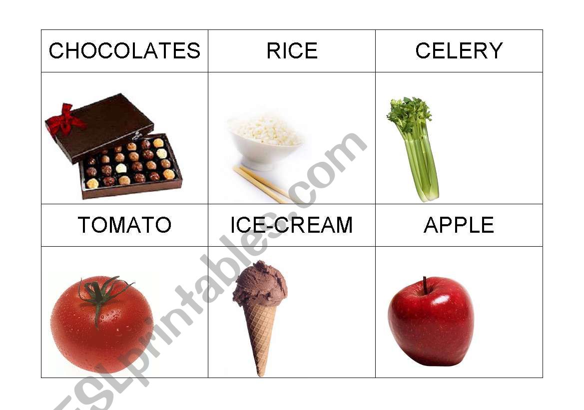 food 2 worksheet