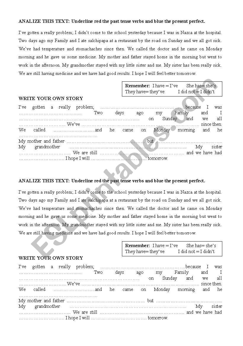 analize this information worksheet