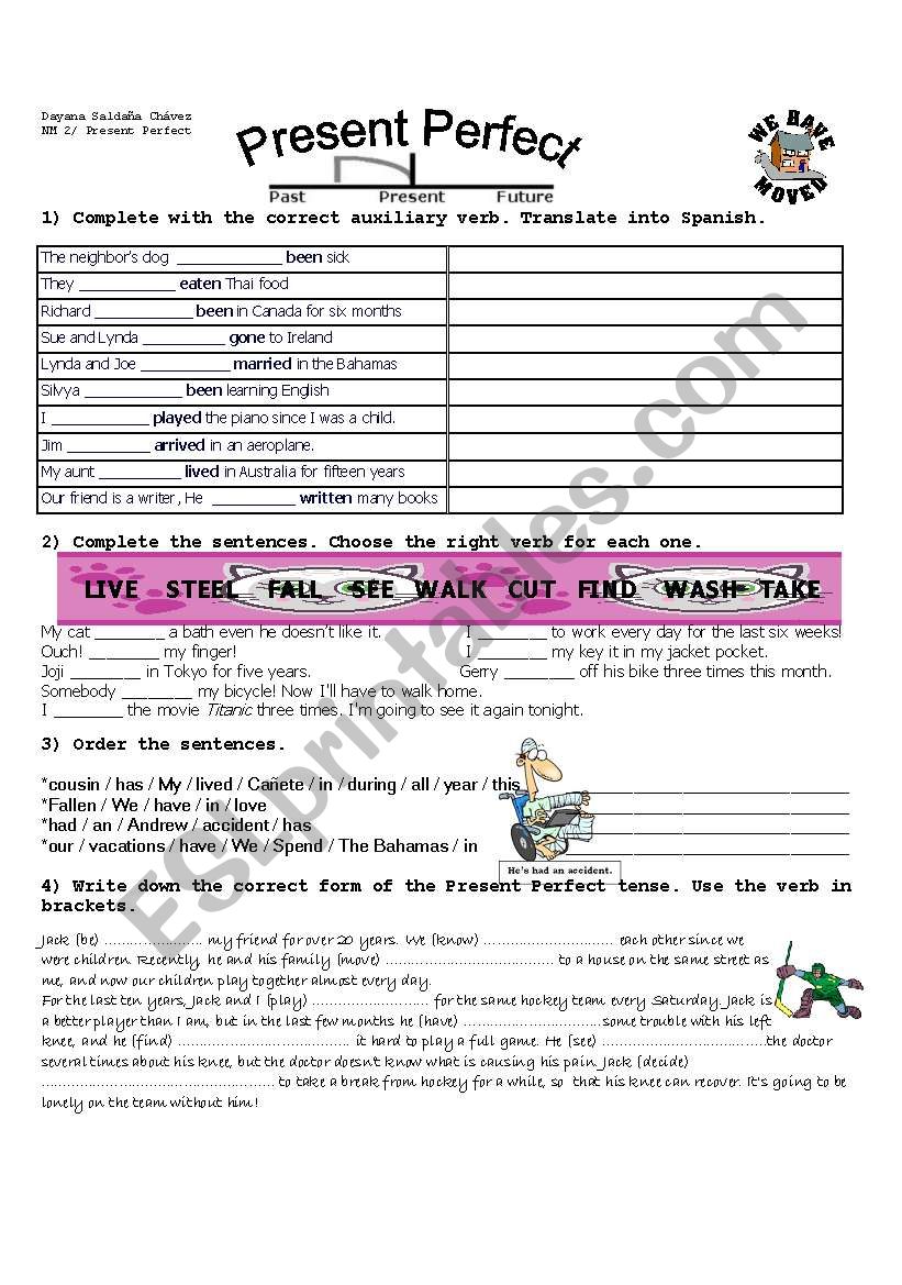 Present Perfect Affirmative  worksheet