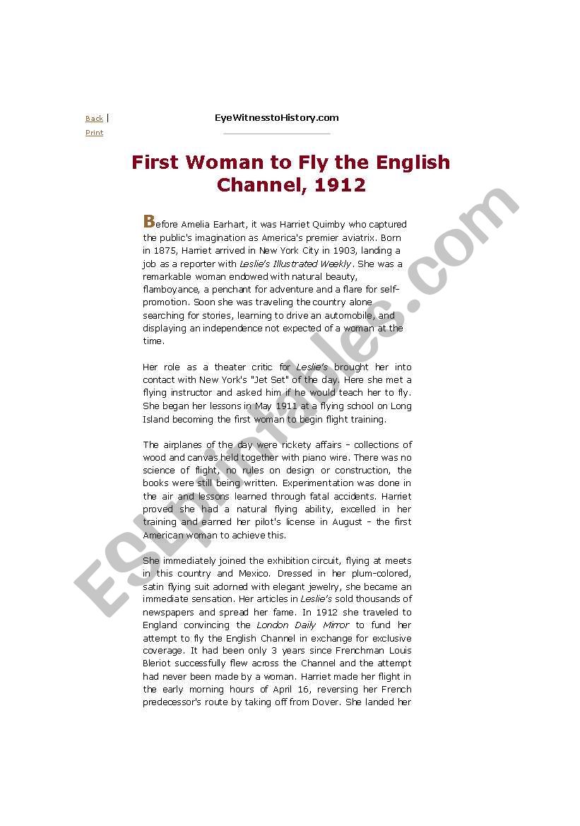 A Biography worksheet