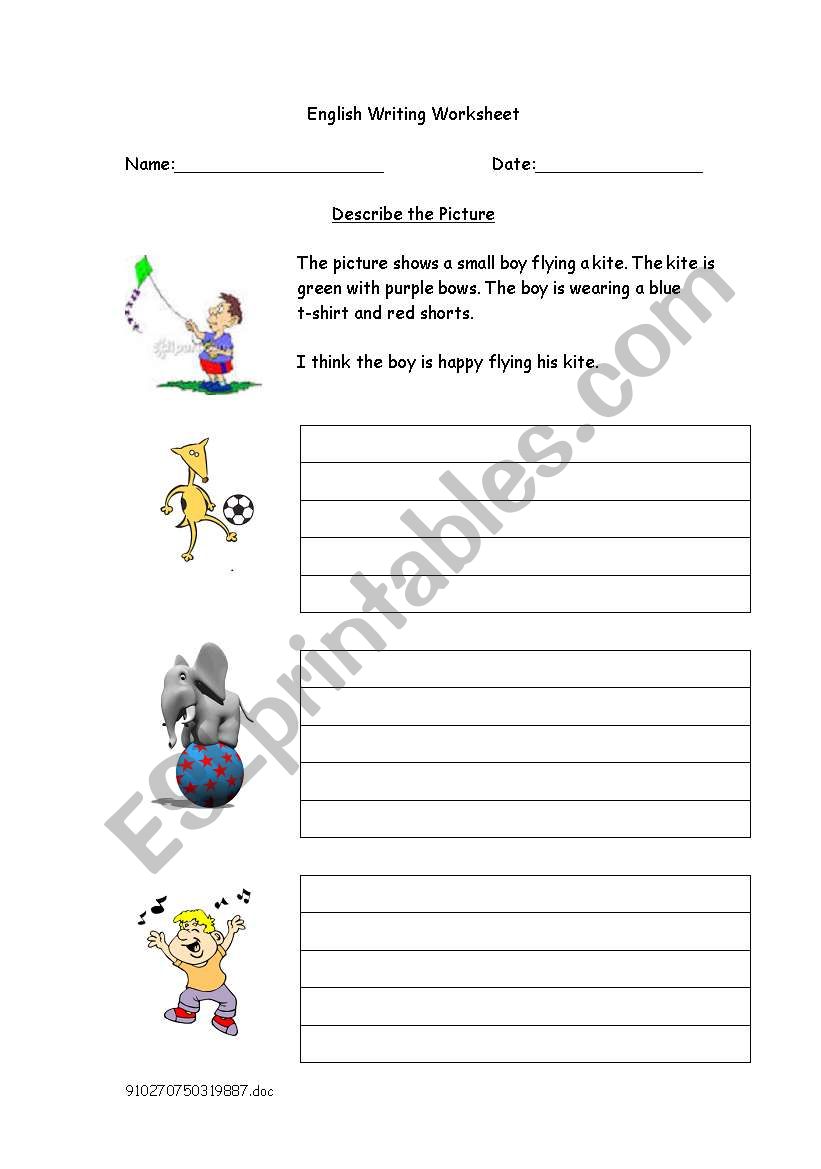 Describe the Pictures worksheet
