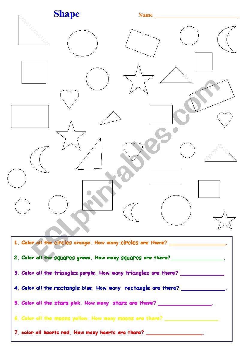 Shapes worksheet