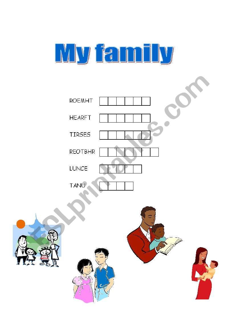 my family worksheet