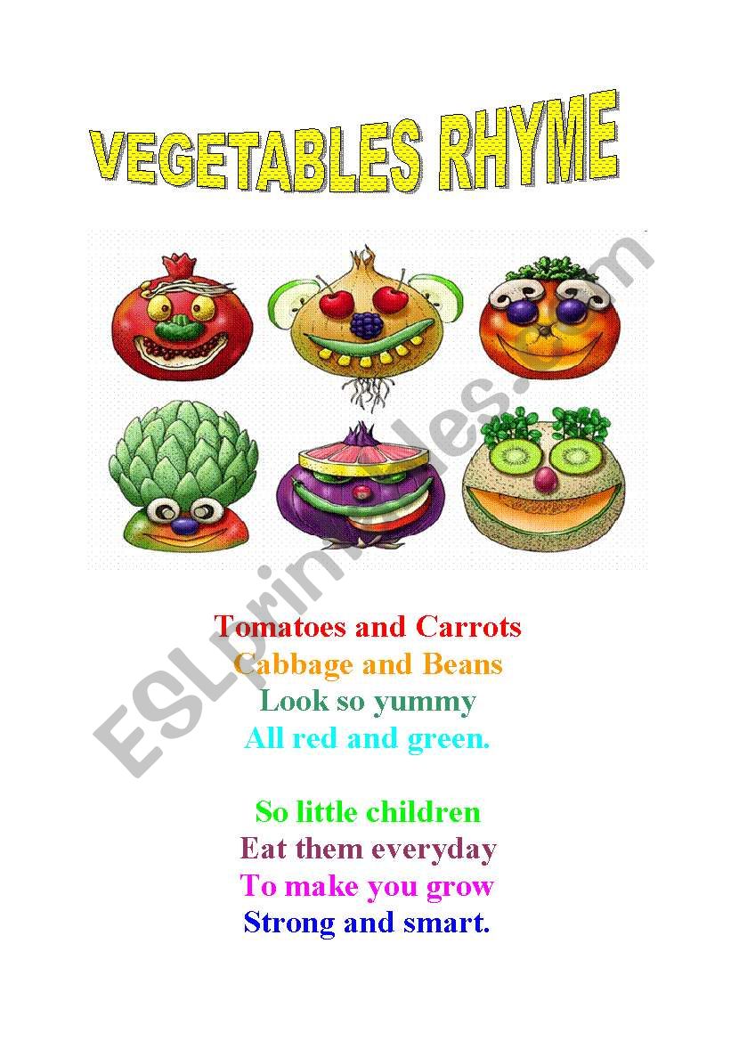 vegetables - ESL worksheet by stolaris