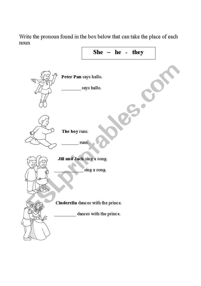 pronouns worksheet worksheet
