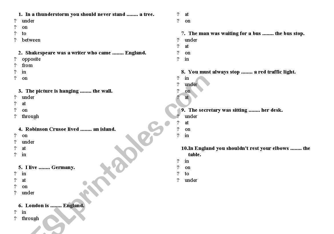 Test worksheet