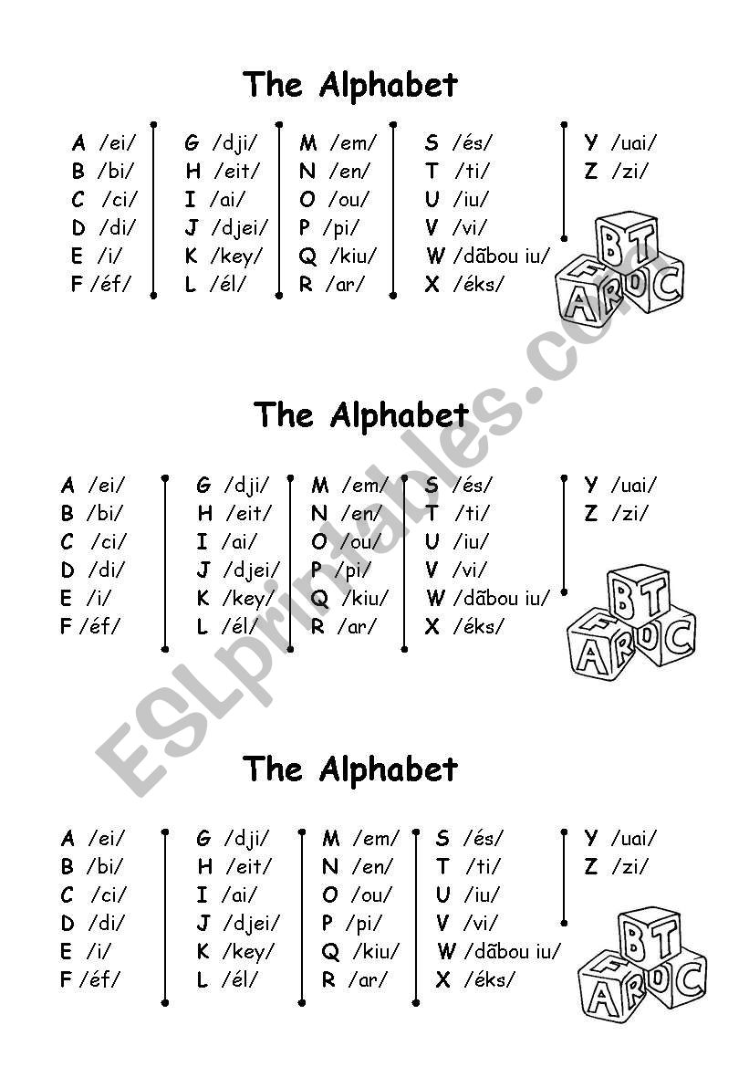 The Alphabet worksheet