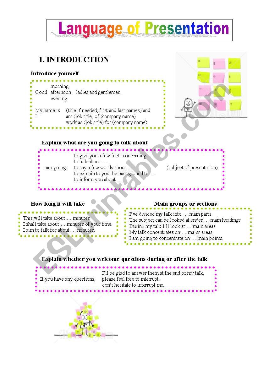 presentations vocabulary pdf
