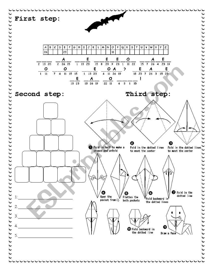 halloween steps worksheet