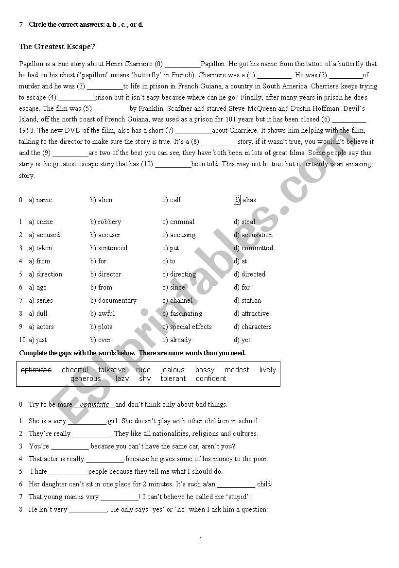 quiz worksheet