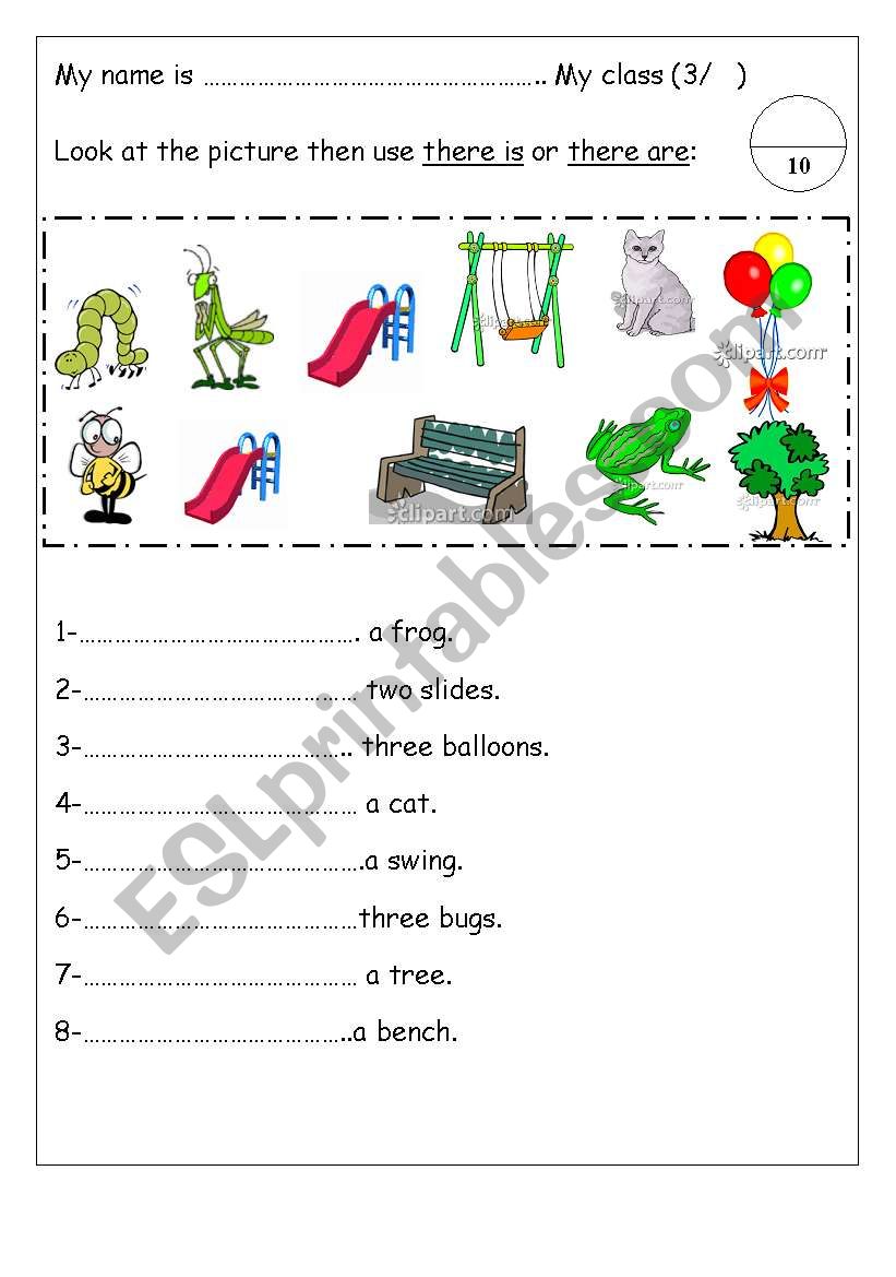 using there is and there are worksheet