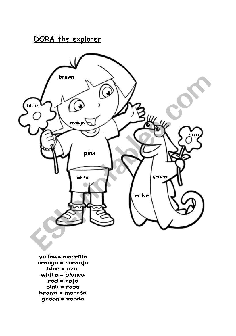 Dora the Explorer worksheet