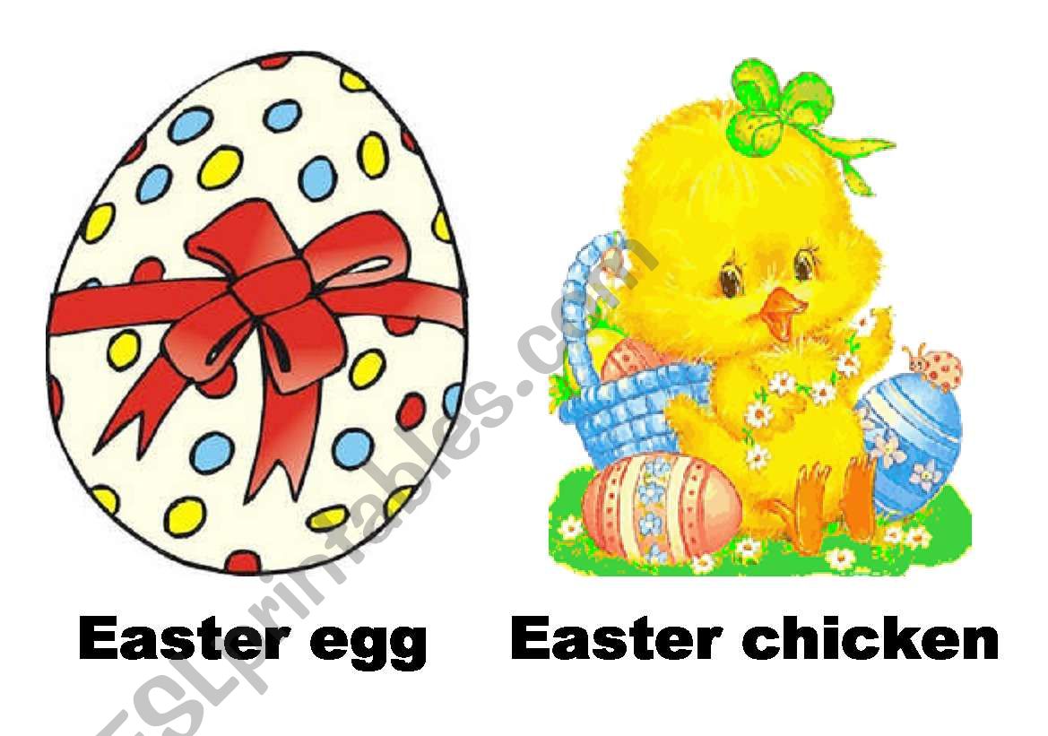 Easter flashcards worksheet