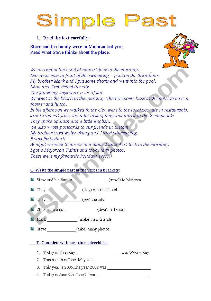 Simple Past  worksheet