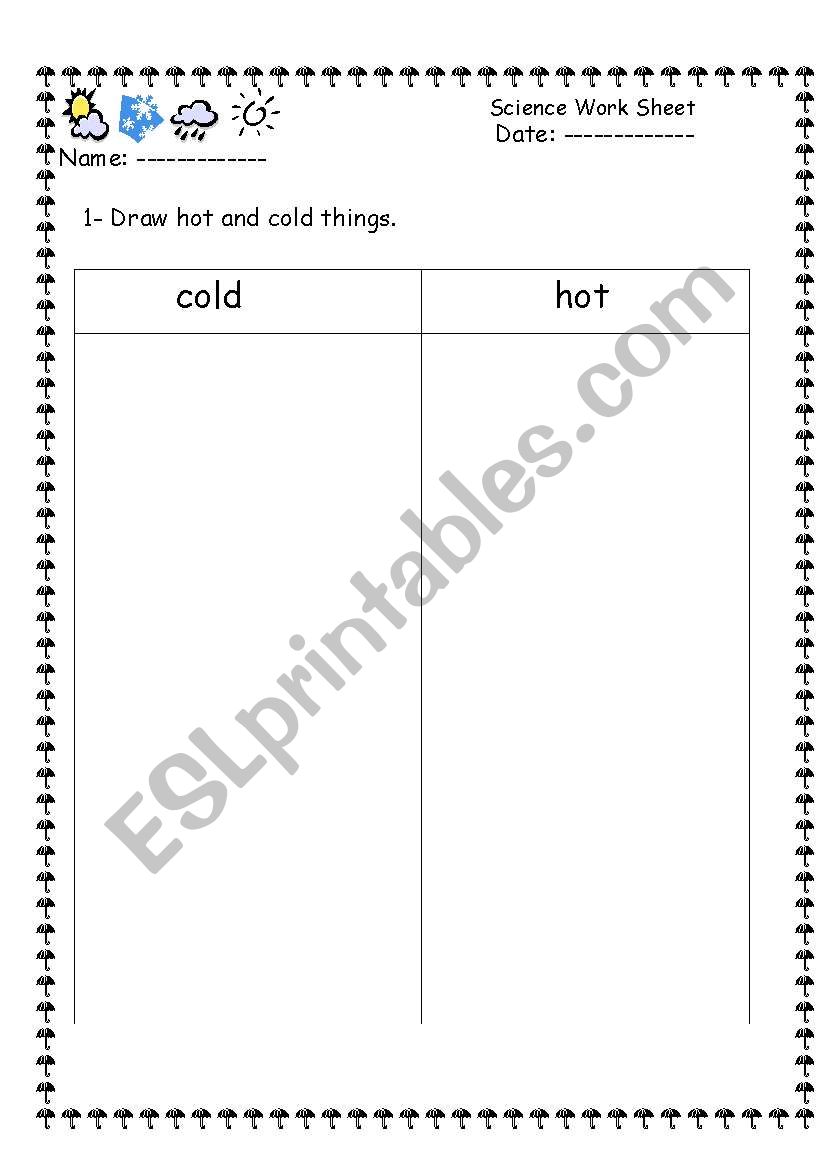 Weather worksheet