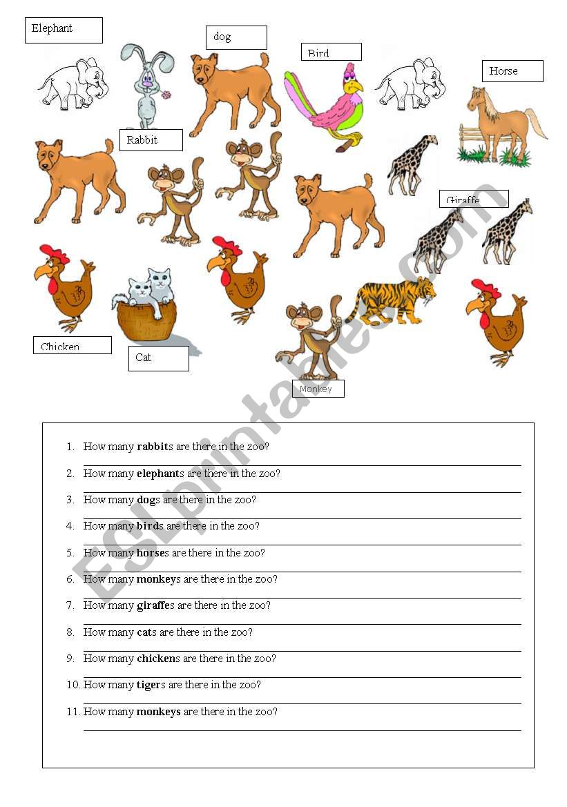 how many/there is-are worksheet