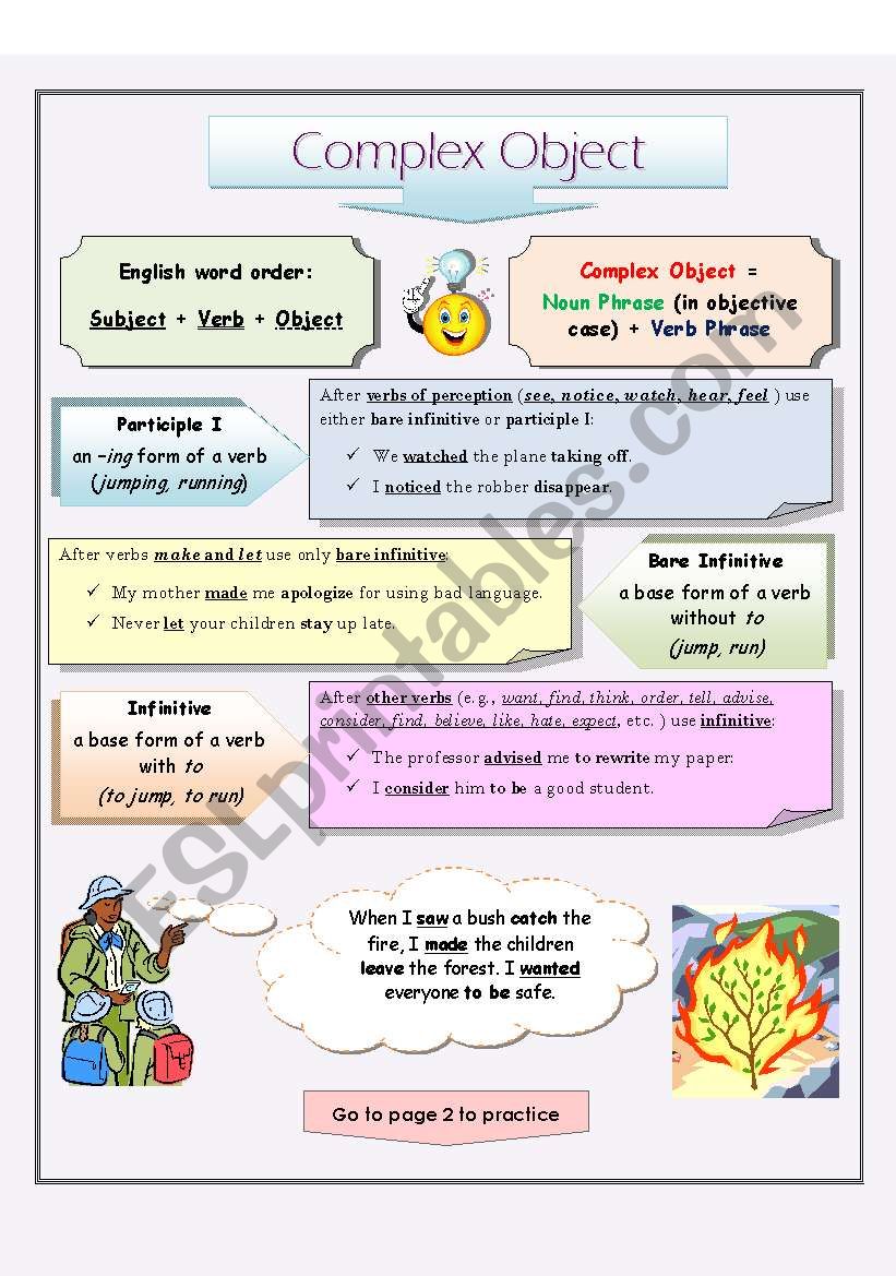 Complex Object (page 1) worksheet