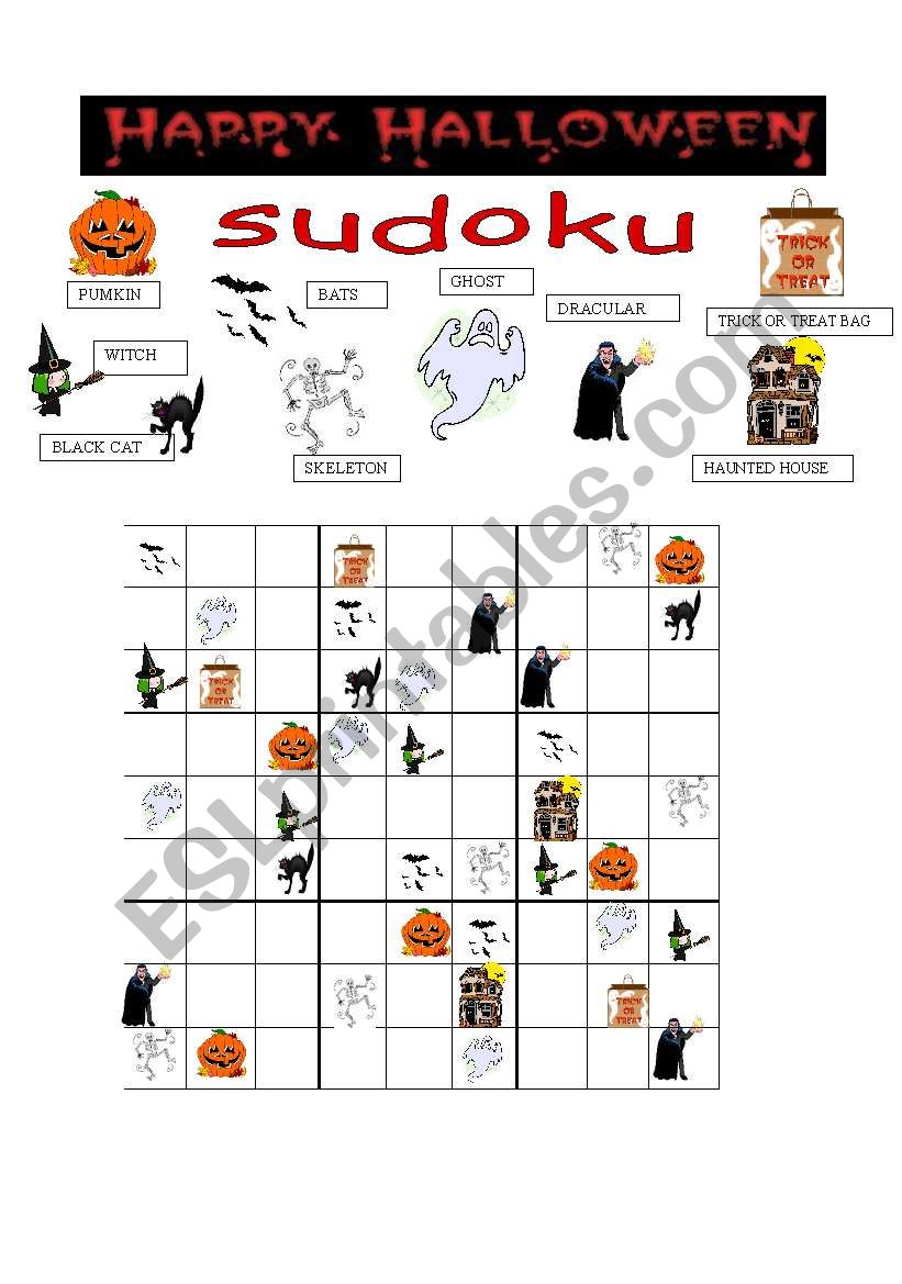 HALLOWEEN SUDOKU worksheet