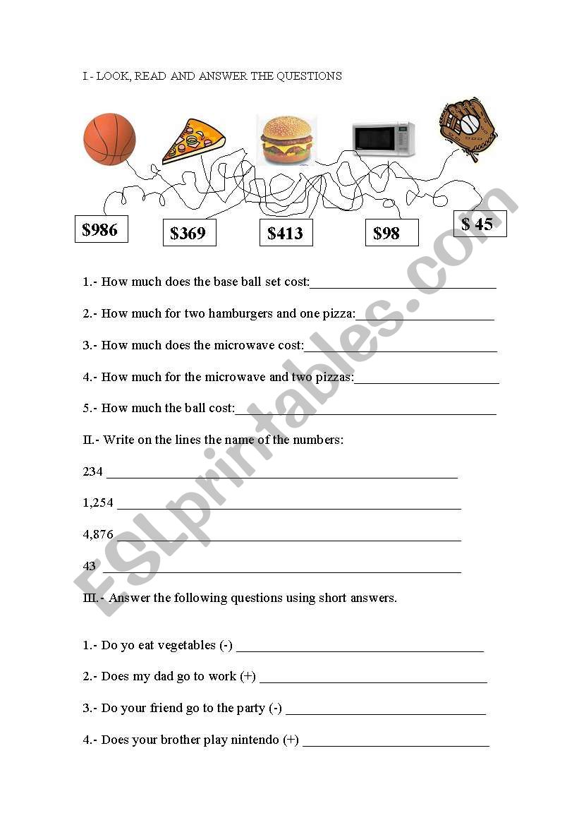 Reviewing about grammar worksheet