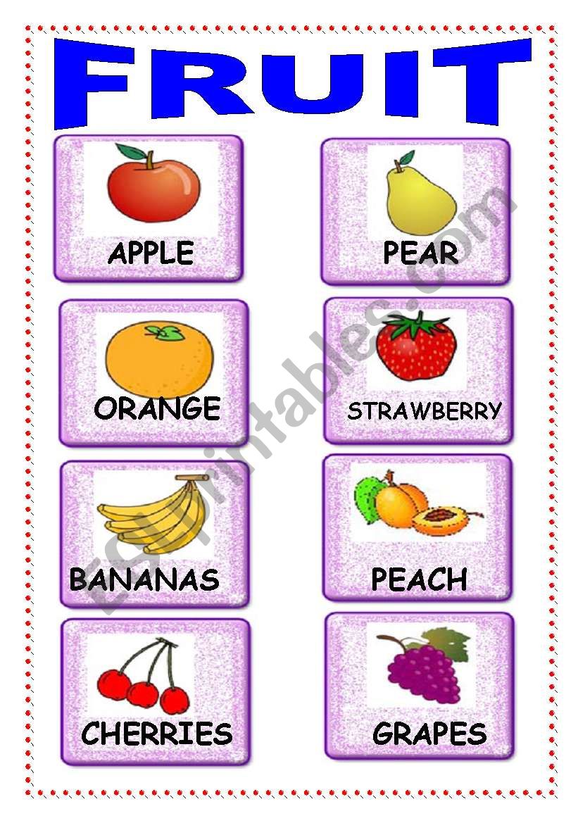 fruit worksheet