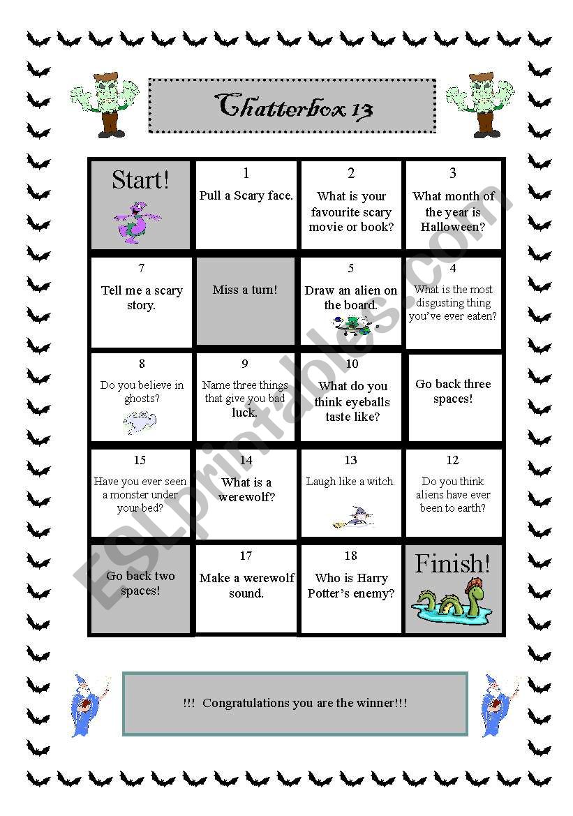 Halloween Game worksheet