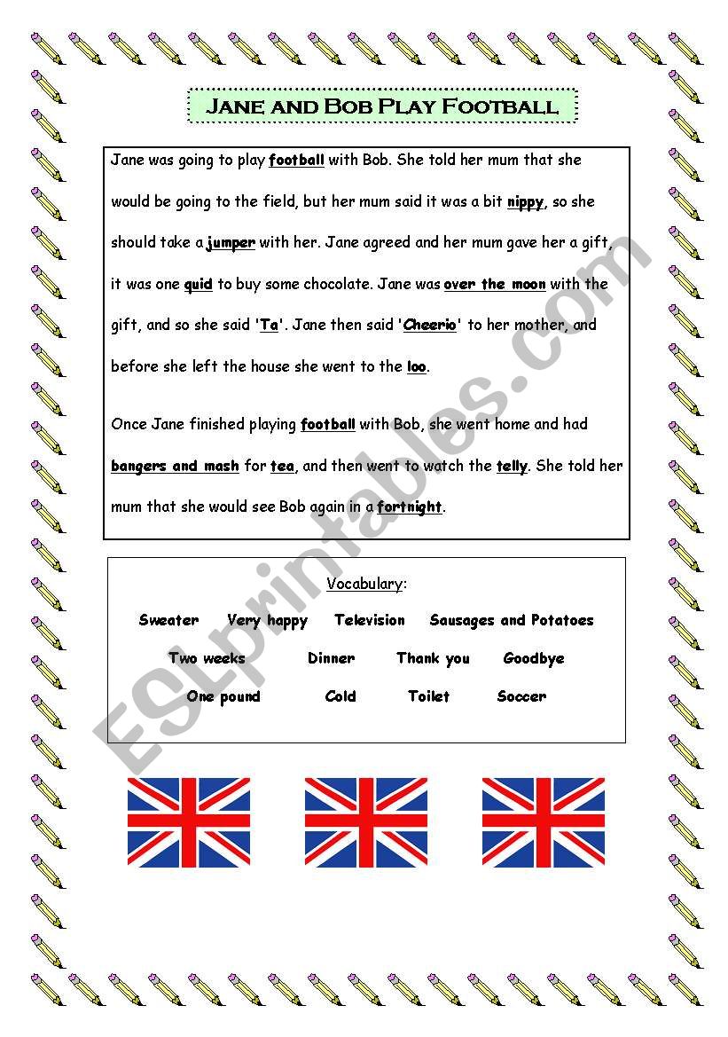 British English worksheet