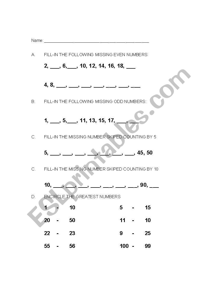 SIMLE MATEMATHICS FOR KINDER worksheet