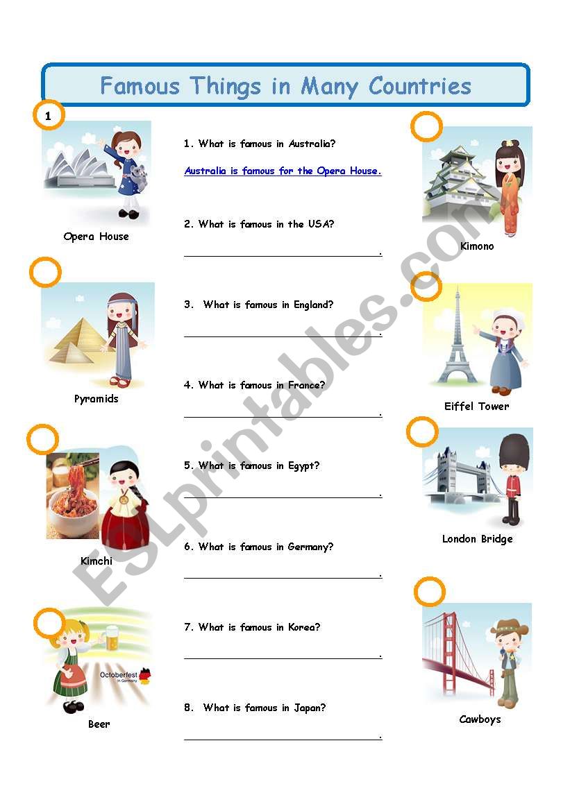 Famous Things in Many Countries