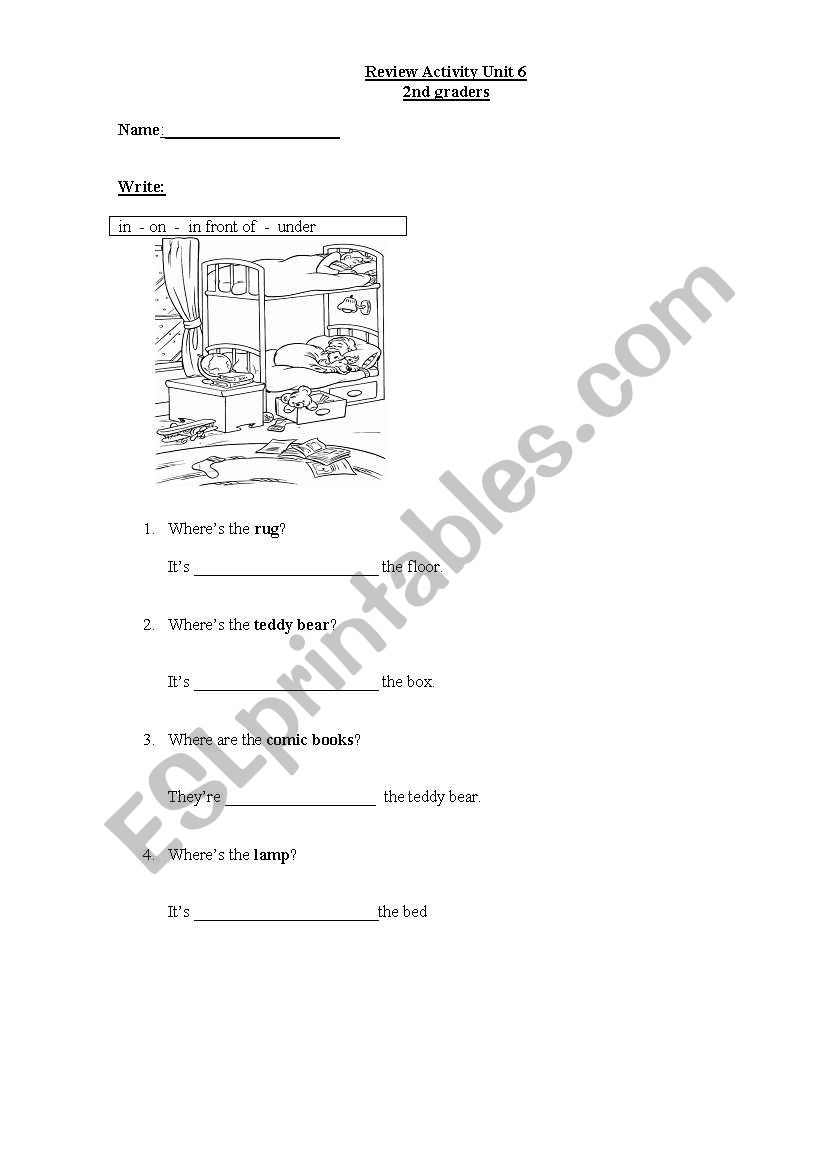 prepositions worksheet