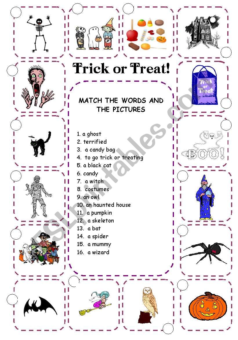 halloween worksheet