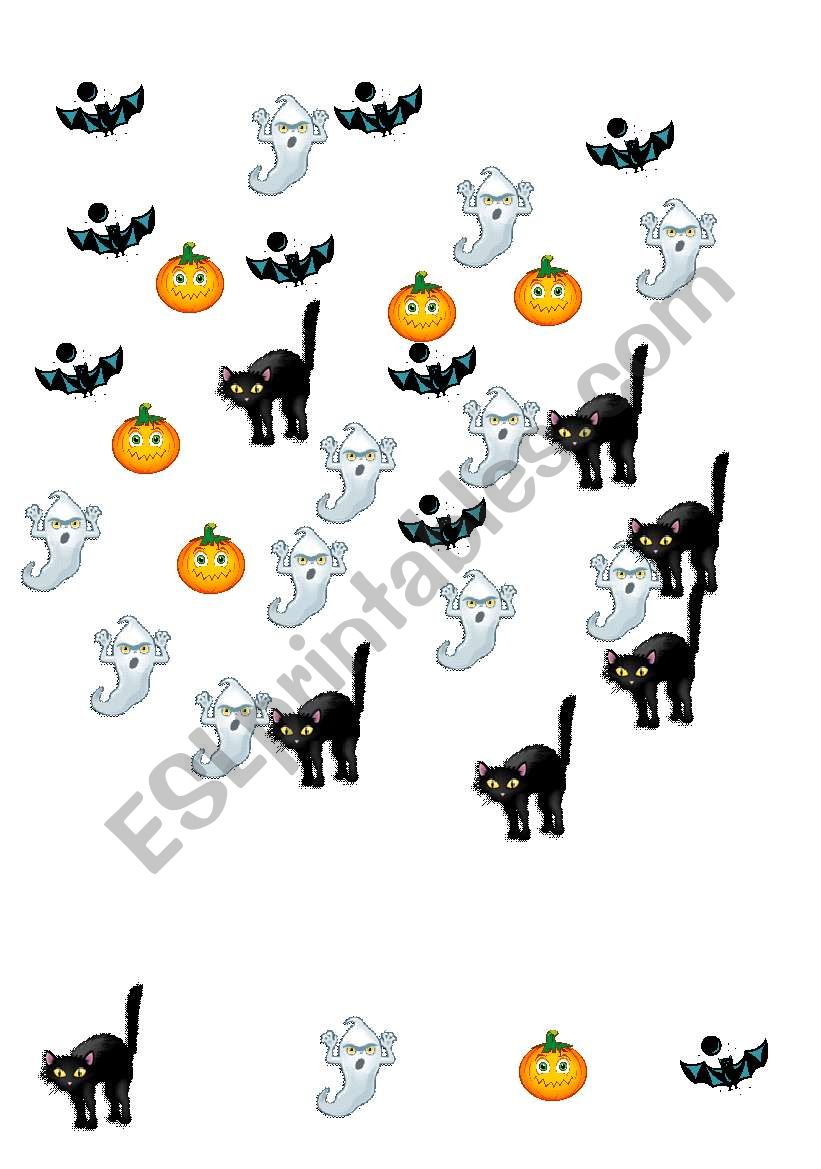 Halloween counting worksheet