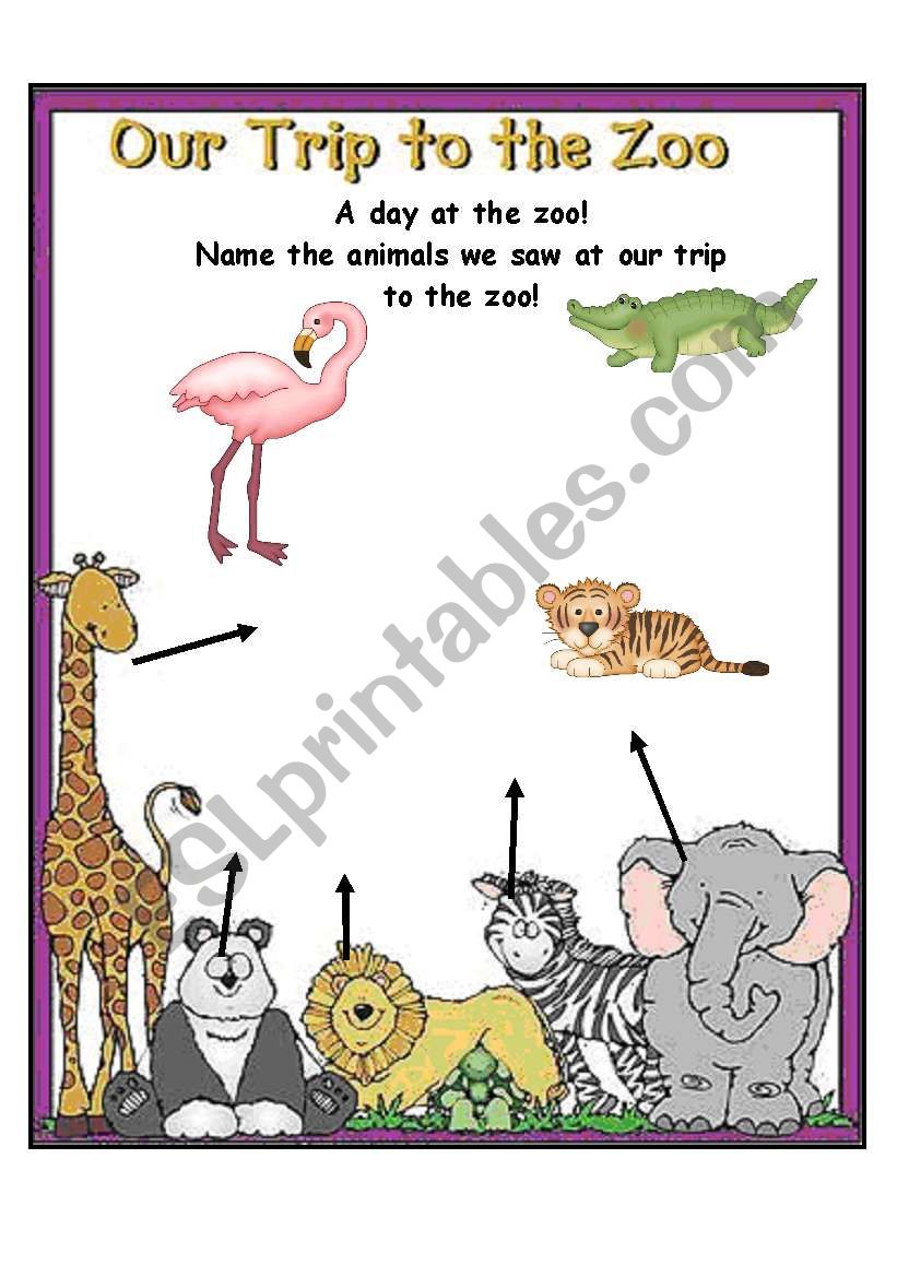 a trip to the zoo worksheet