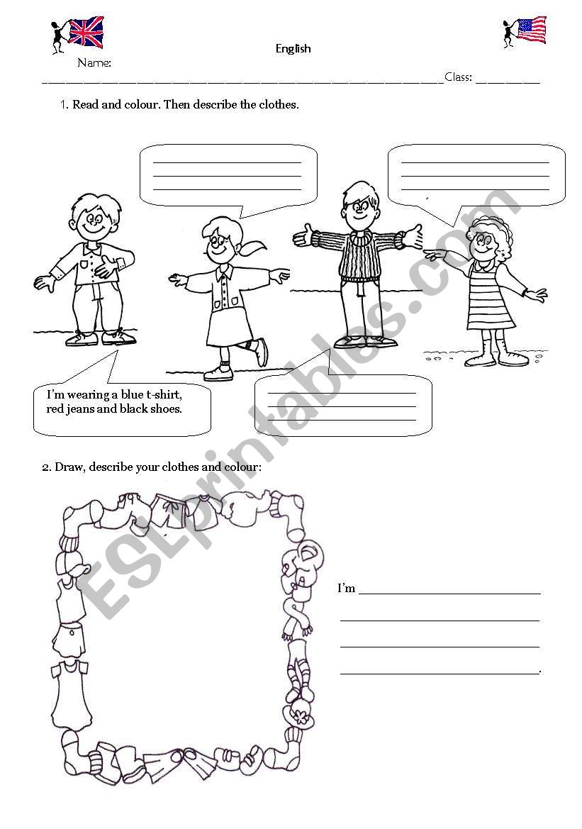 Clothes worksheet