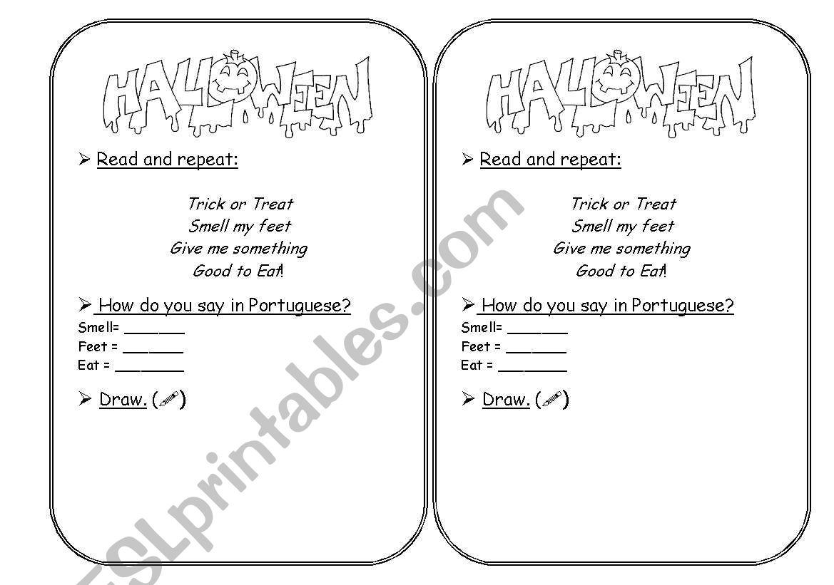 Halloween Rhyme worksheet