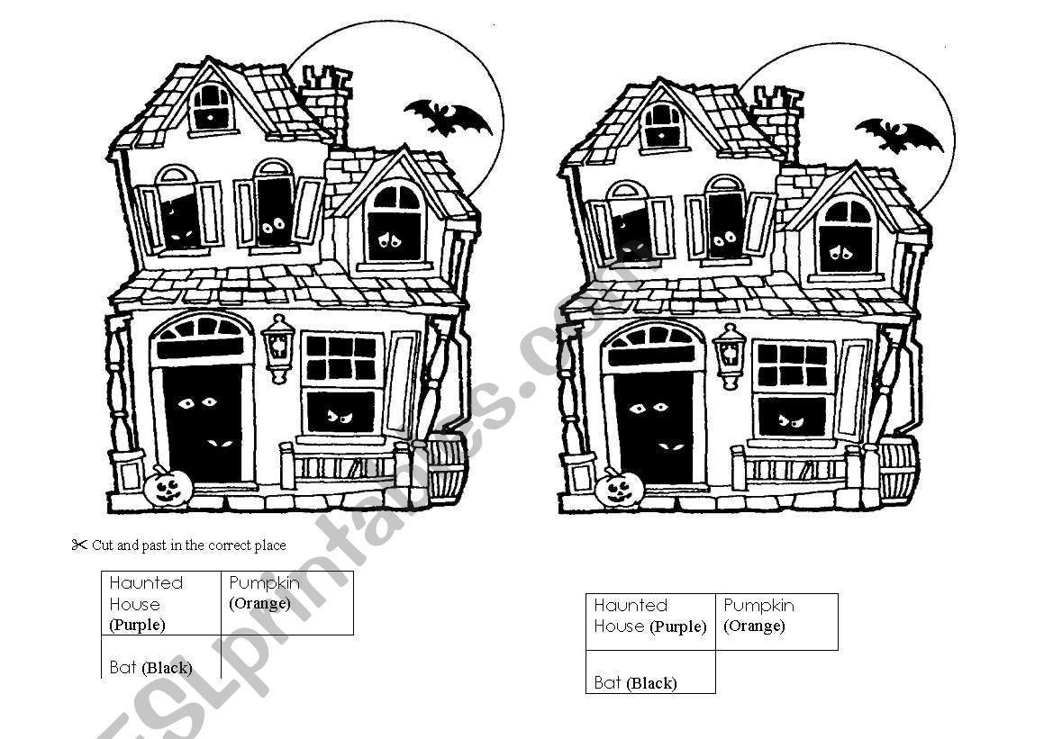 Haunted House worksheet