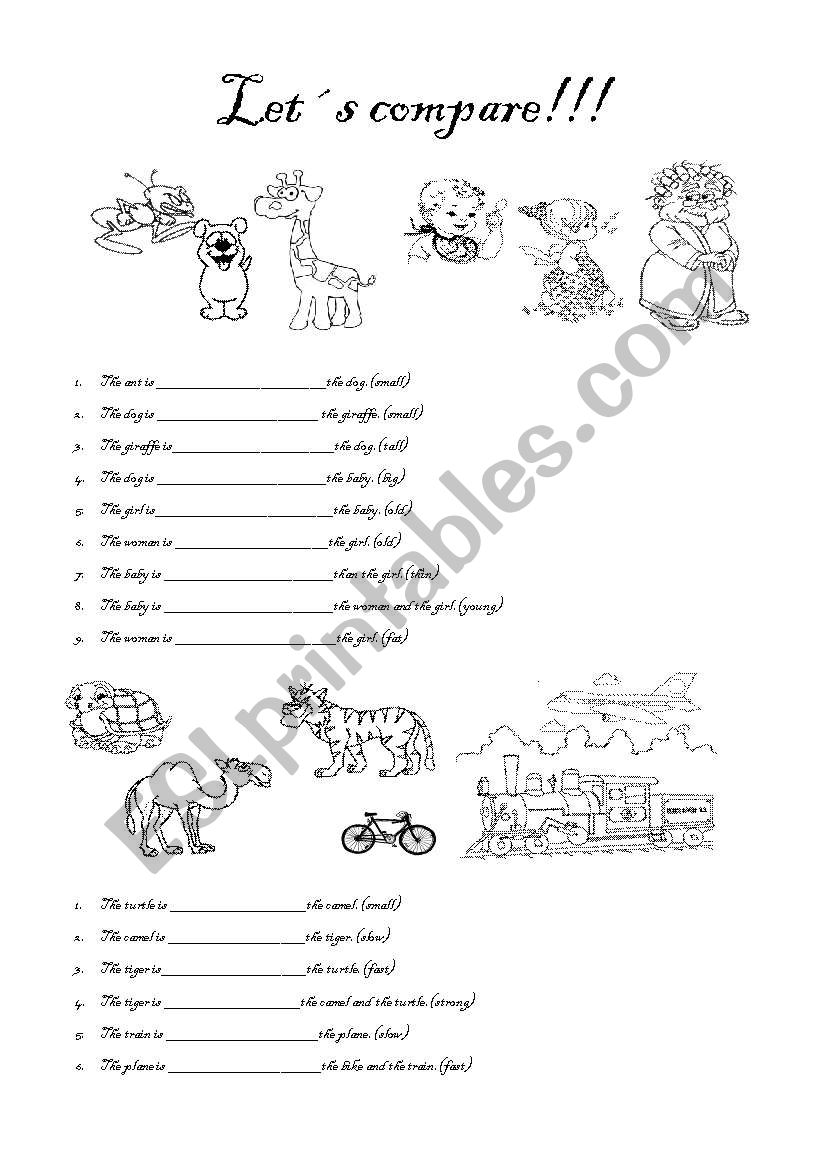 comparative form with short adjectives