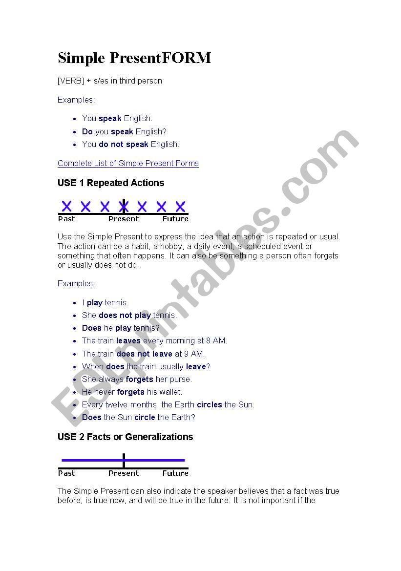 Simple PresentForm worksheet