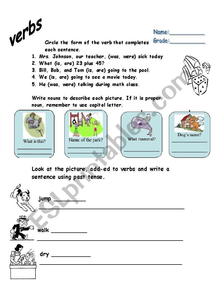 verbs worksheet