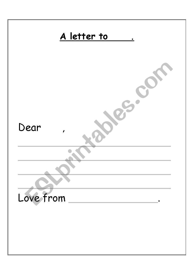 Basic Letter format worksheet