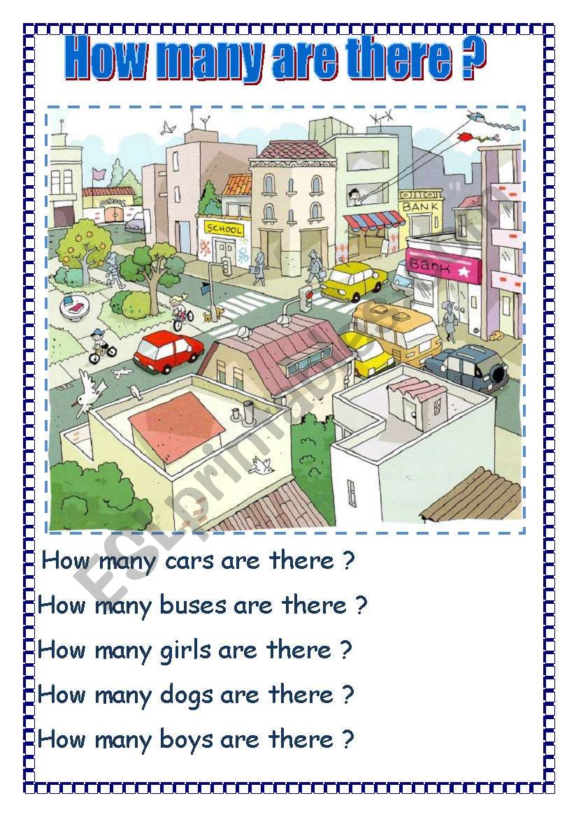 How many are there ? worksheet