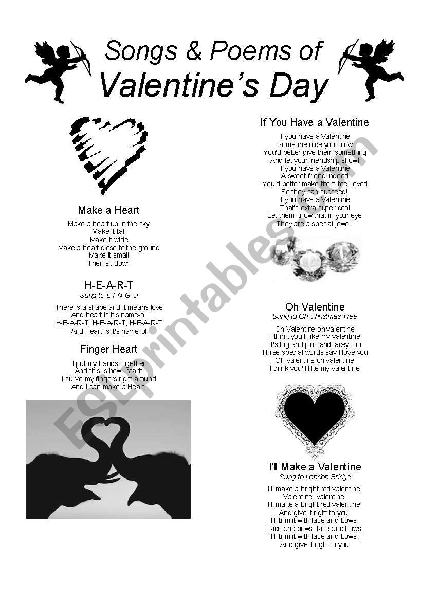 Valentines Day Songs and Poems (Part 1)
