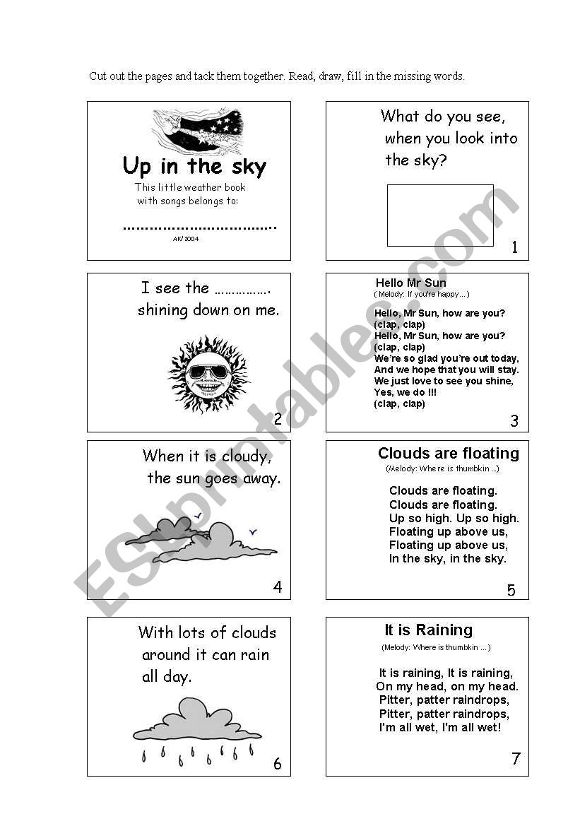 Up in the sky  -  my little weather book