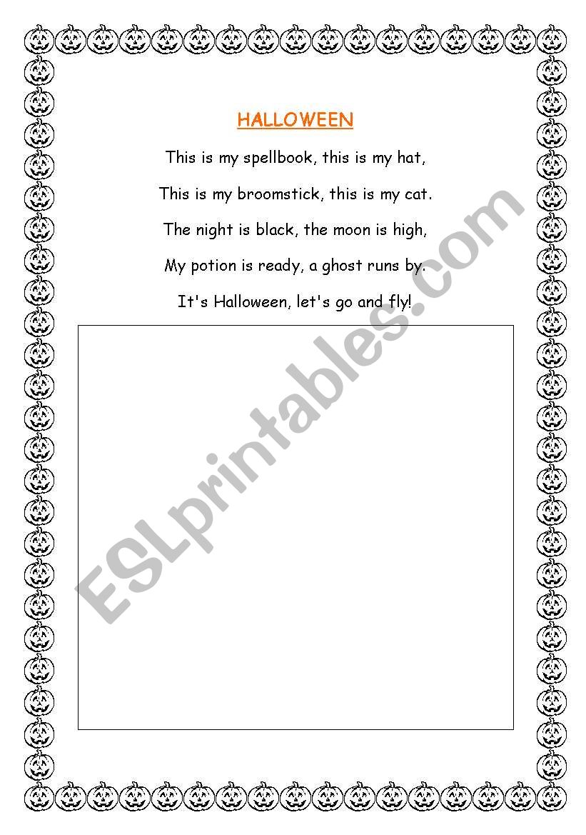 draw about the rhyme!!! worksheet