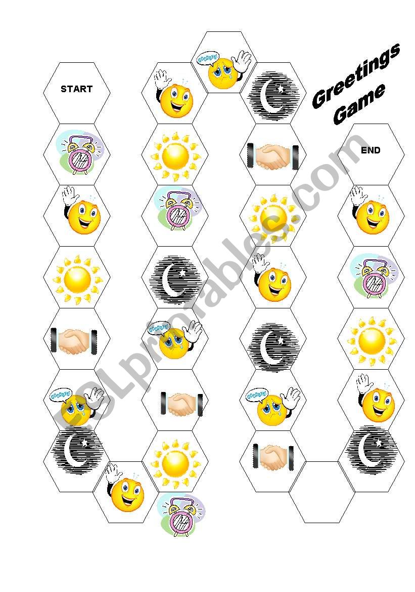 Greetings Game worksheet