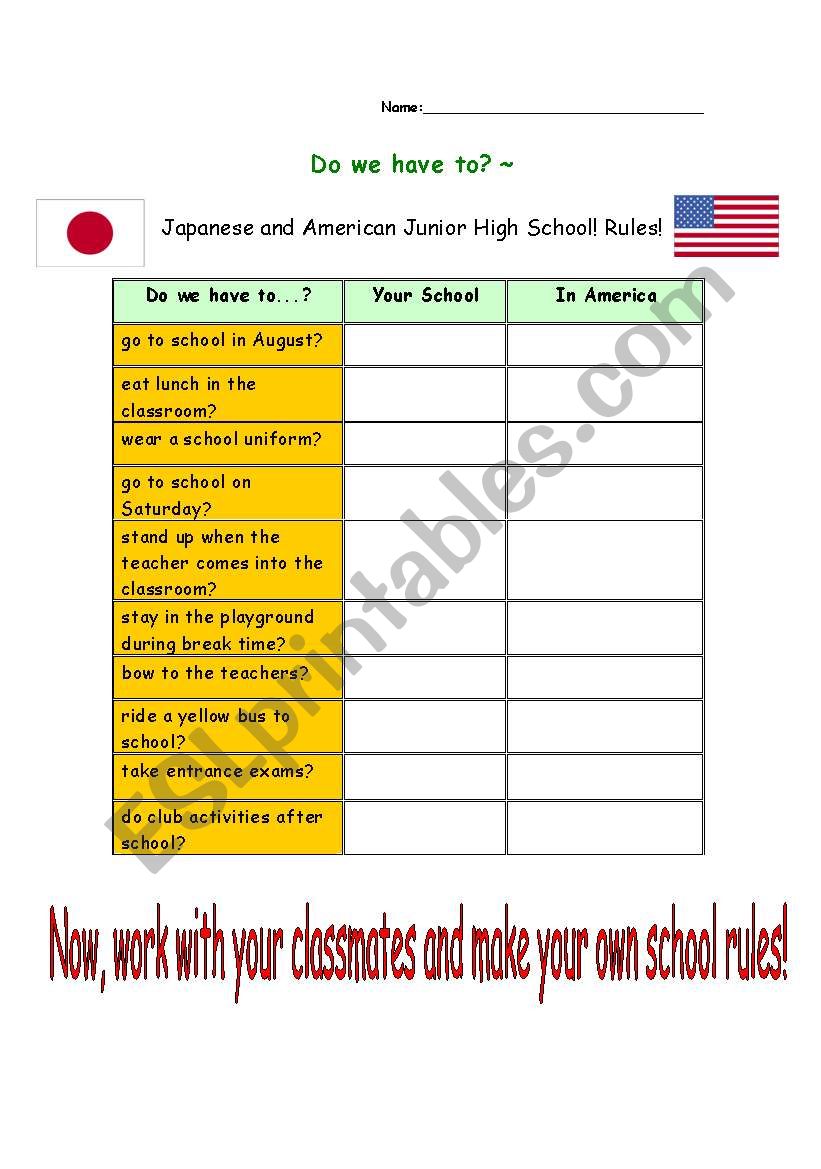 School Rules, Do we have to?  -and- 