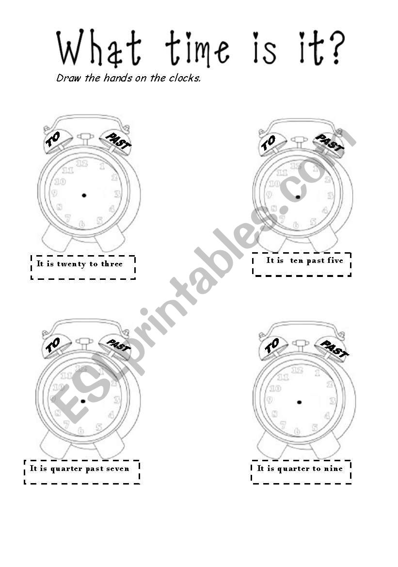 what time is it? worksheet