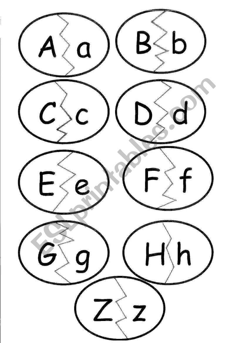 Capital letter_Lower Case Letter Matching Pairs_ 3 Pages